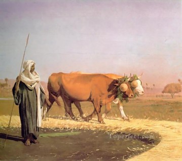 Treading out the Grain in Egypt Greek Arabian Orientalism Jean Leon Gerome Oil Paintings